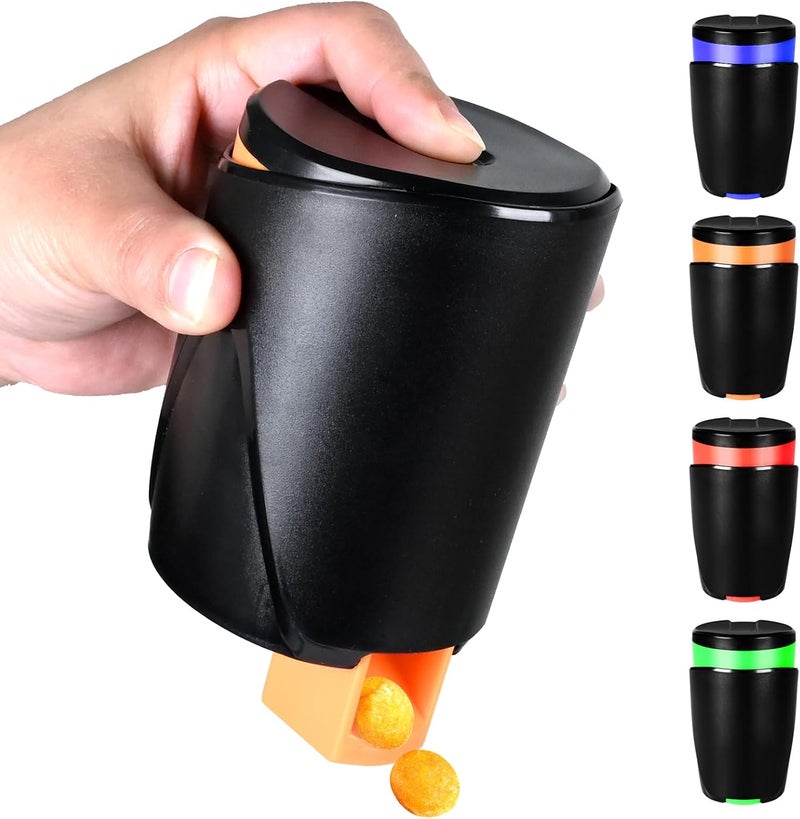 LOEZ Portable Snack Dispenser, Keep Your Hand Clean, for Nuts, Candy, Cookies, Crackers, Small Snacks, for Game Lover, Home, Office, Car, 7oz (Orange) - Image 1